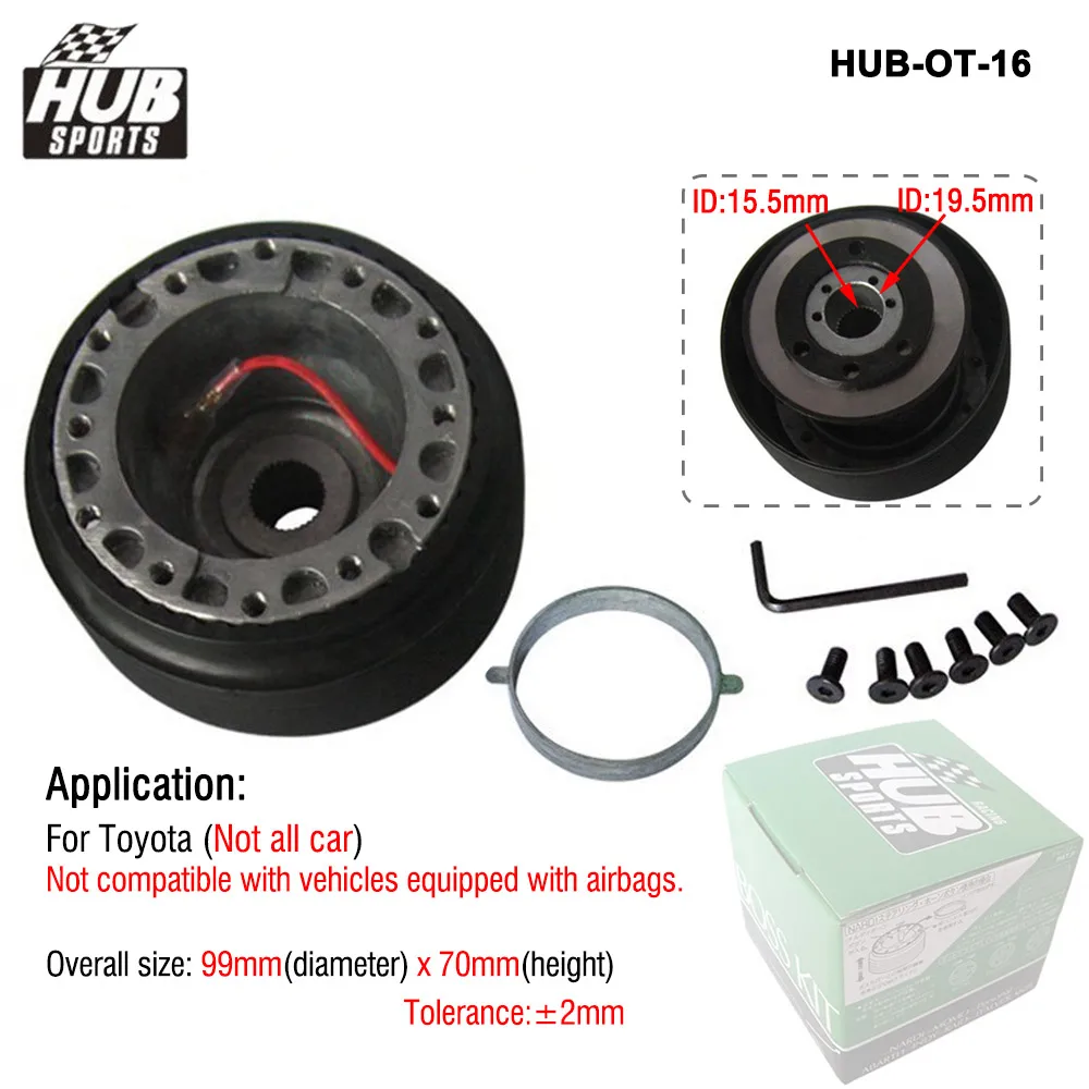 6 Hole Steering Wheel Quick Release Hub Boss Adapter Kit For Mitsubishi Honda Toyota ISUZU Subaru Proton Acura Dodge etc.