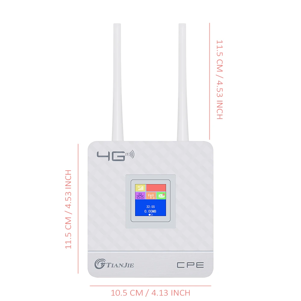 TIANJIE CPE903 Wifi Router Modem 4G With Wifi Hotspot WAN/LAN Port Dual External Antennas LTE Router With Sim Card Slot Wifi 6