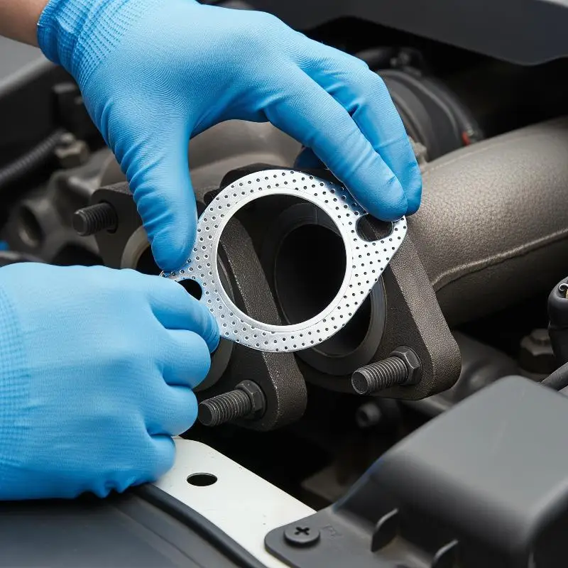 1Pc Car Exhaust Downpipe Flange Gasket 51/55/60/63/70/76MM Exhaust Pipe Intakes Tube Gasket Universal Two Holes