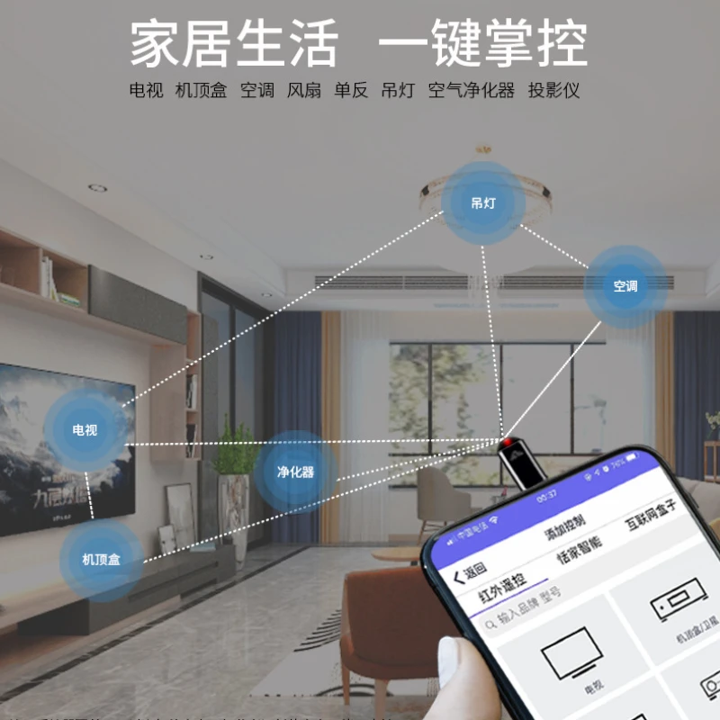 Ponsel pintar, dengan Remote kontrol IR Blaster Tipe C USB untuk lightin Universal infra merah aplikasi adaptor kontrol untuk TV AC