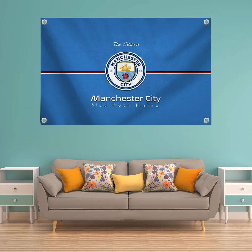 Club Flag Pride Flag Flag to Hang Flags for Rooms Banner Fc M-manchester C-city Outdoor Decor Room Aesthetic Wall Decoration