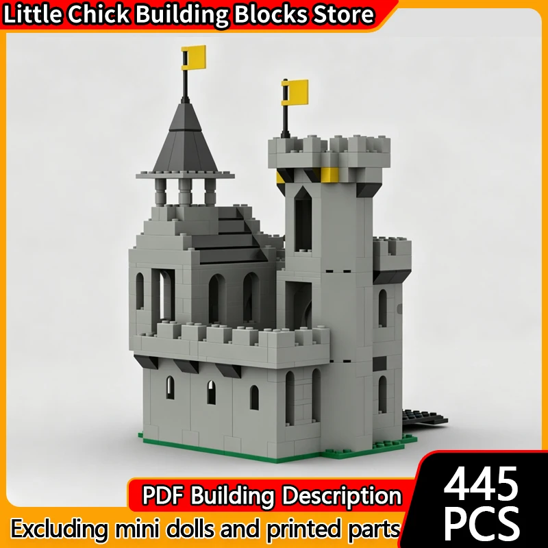 Medieval Castle Model MOC Building Bricks Castle Outpost Station Modular Technology Children Holiday Gifts Assemble Toys Suit