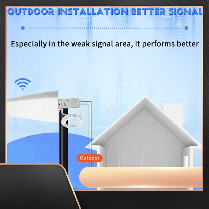 

5G Full-Band Log Periodic Antenna 12Dbi 698-4900Mhz Outdoor Directional Antenna Network Signal Booster Amplifier SMA