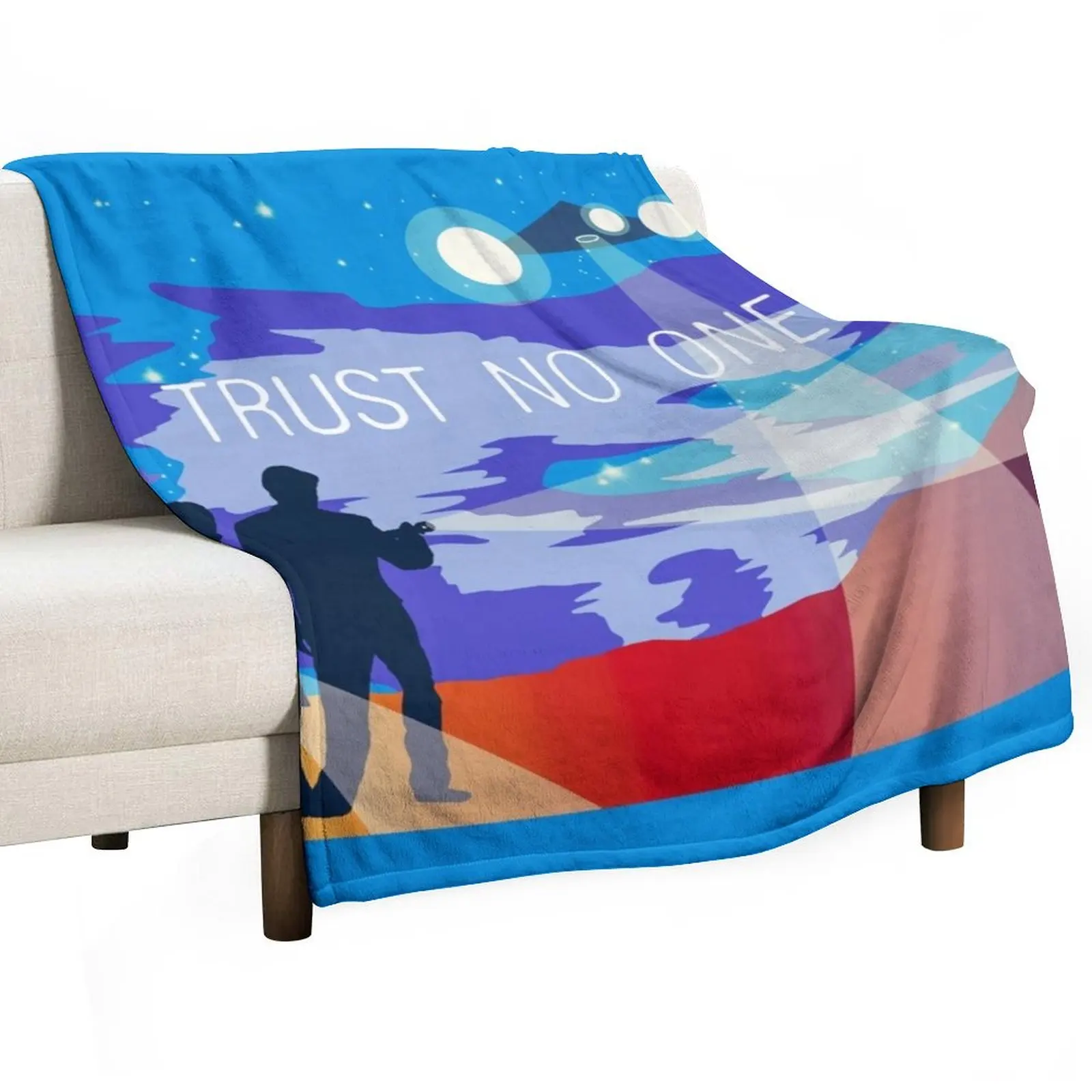 The X Files Trust no one Mulder and Scully Throw Blanket blankets ands Cute Furrys Flannels bed plaid Blankets