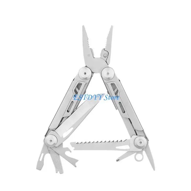 

G6DE Stainless Steel Emergency Tool Set Folding Design Suitable for Camping Hiking and Backpacking Enthusiasts Present