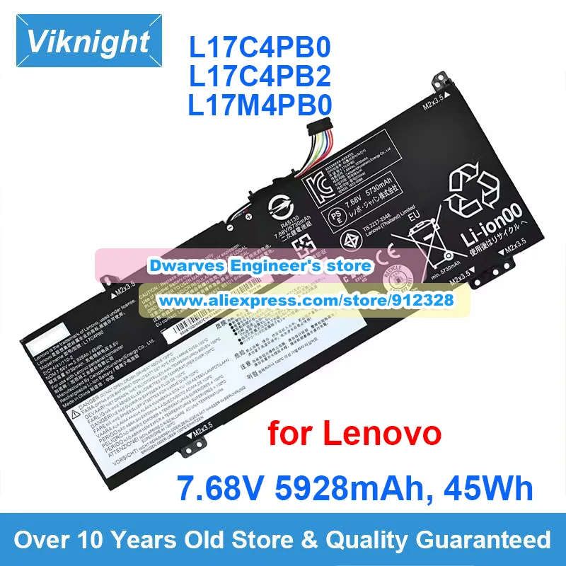 

Genuine L17C4PB0 5928mAh 7.68V Battery L17M4PB0 L17C4PB2 For Lenovo Flex 6-14IKB IdeaPad 530S-14IKB 530S-15IKB Yoga 530-14IKB