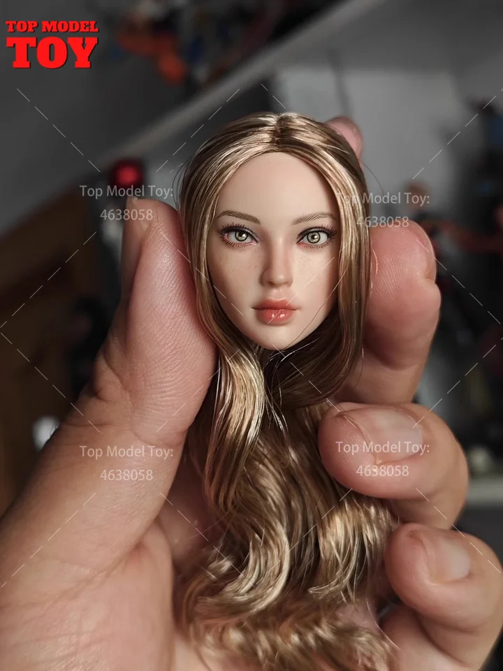 JKTOYS K-006 1/6 Skala Ruchome Oczy Piękna Yumi Głowa Model Rzeźbiony Pasuje do 12-calowych Figur Żołnierzyek Akcji i Lalek