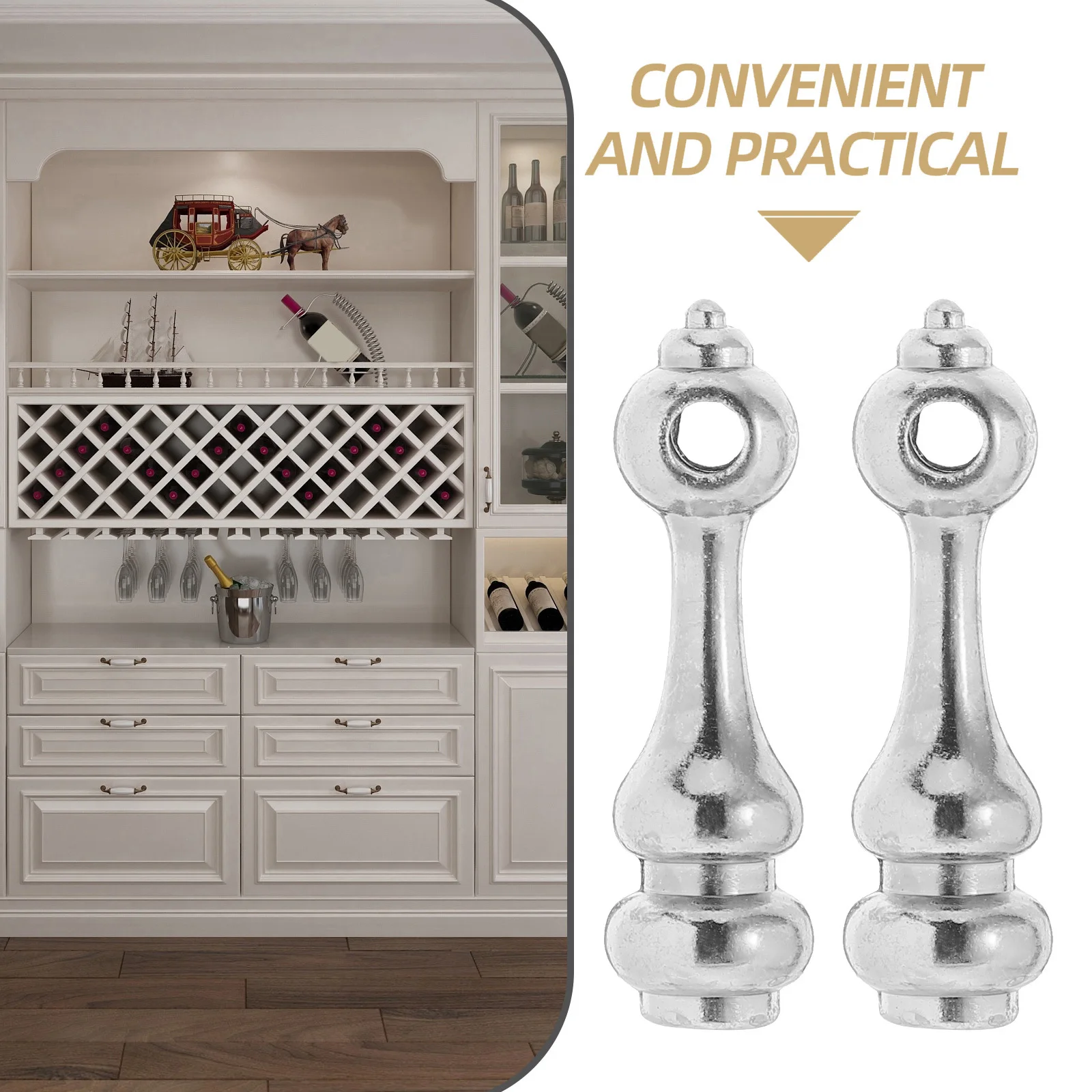 10 قطعة تركيبات توصيل الأجهزة القرع رئيس القطب موصلات ل درابزين زجاجي خزانة مشروبات الأثاث قبعات آخر معدنية #4