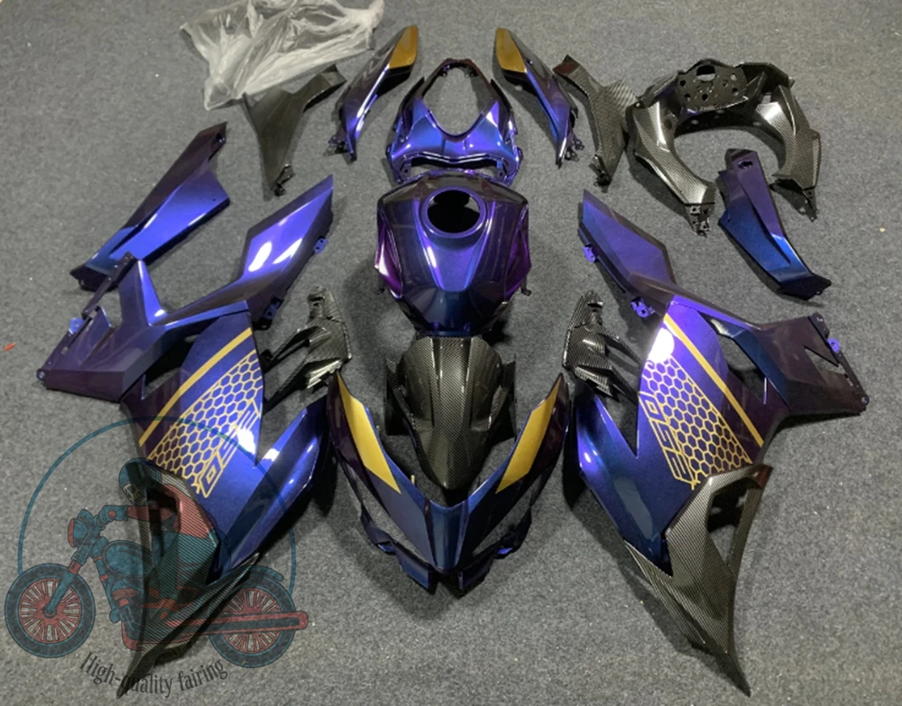 High quality New ABS Full Fairings Kit Fit for KAWASAKI Ninja400 EX400 2018 2019 2020 2021 2022 2023 2024 Bodywork Set Purple