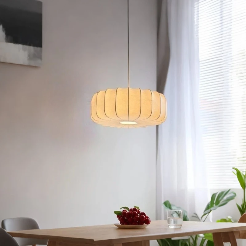 Korean Version Silk Pendant Lights Hotel Clothing Store Bar Home Decoration Led Pendant Lamp Dining Room Table Lighting Fixtures