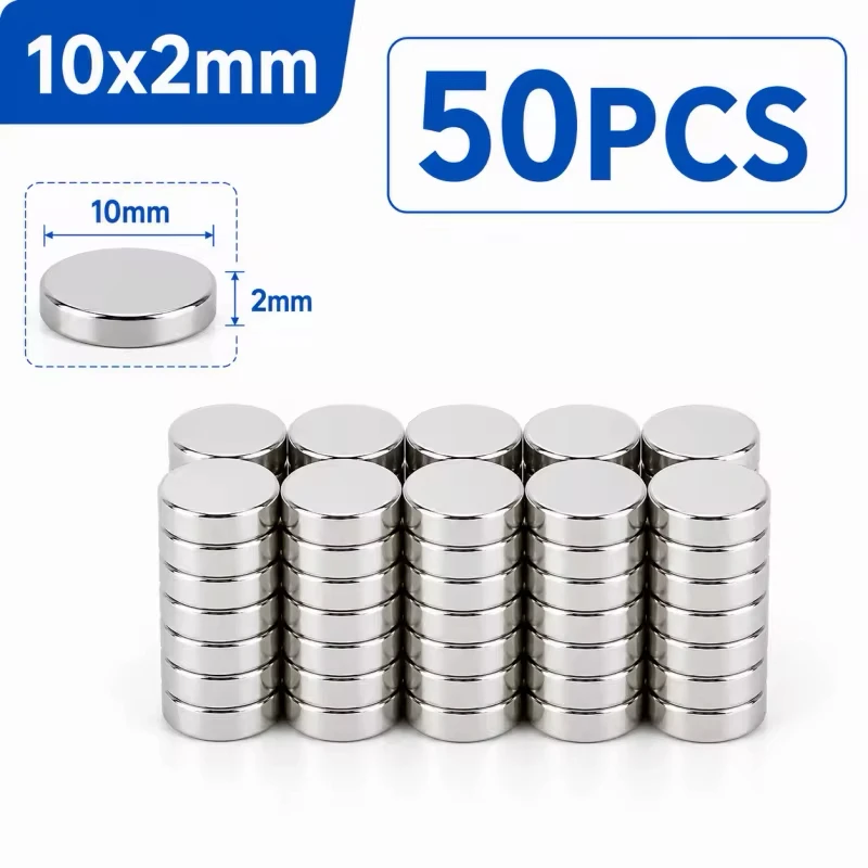 50 Stück Magnete für den 3D-Druck, 4x2 5x2 6x2 8x2 10x2mm Mini-Magnete für den 3D-Druck, Kühlschrank, Büro, Heimwerken, Basteln