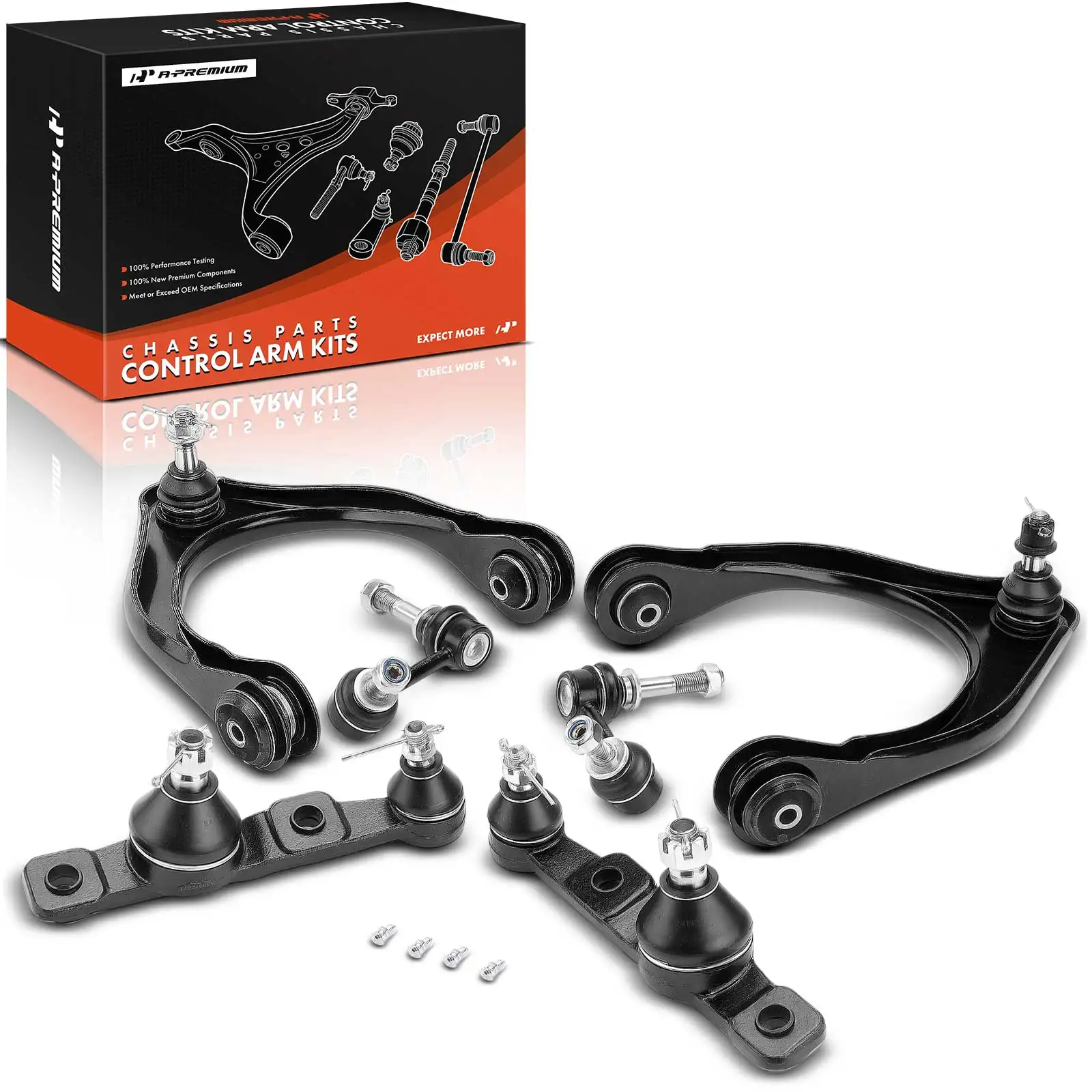 A-Premium 6x Front Control Arm with Ball Joint Stabilizer Bar Link Kit for Lexus GS300 2006 GS350 2007-2011 GS430 2006-2007