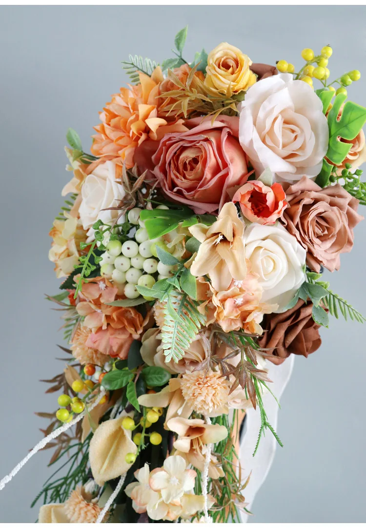 

2025 Bridal Bouquets Long Bouquets Wedding Accessories 25*70cm Wedding Flowers European Style