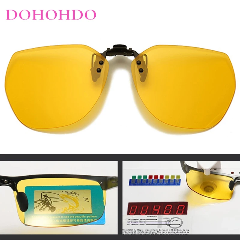 

Classic Retro Clip-on Flip-up Lens Sun Glass Men UV400 Vintage Designer Night Vision Anti-Glare Women Sunglass Polarized Goggles