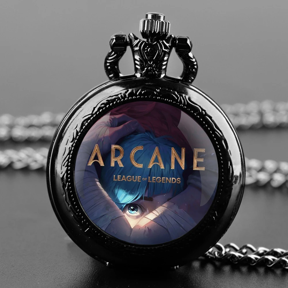 Arcane Unique Creative Quartz Pocket Watche Necklace Accessory Chain Clock Kids Souvenir Best Gifts For Children Men