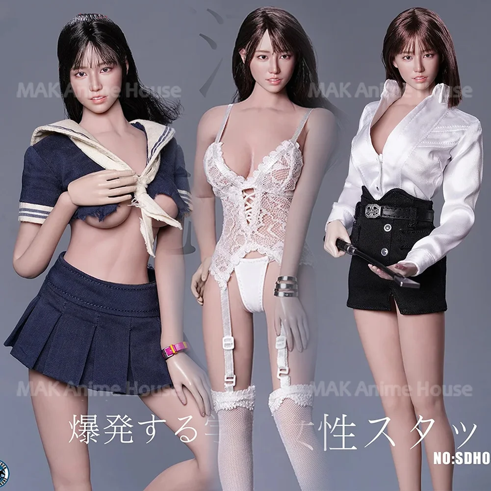 

SUPER DUCK SDH049 1/6 Saika Kawakita Head Sculpt Carving Model Fit 12''TBL Female Soldier Suntan Action Figure Body