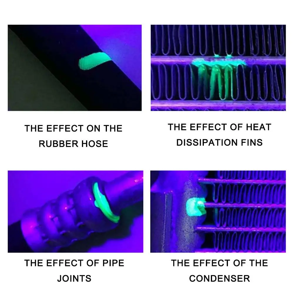 Fluoreszierendes Lila-Licht-Lecksuchgerät für Kfz-Klimaanlagen und Kühlschränke zur Lecksuche und -reparatur – Detail 8