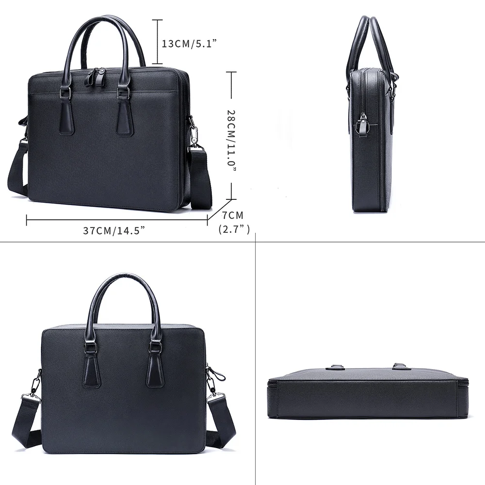 Tasche Männer Aktentasche Business Leder Schulter Messenger Büro 13.3 "Laptop für Handtasche Maletin Sack eine Haupt femme