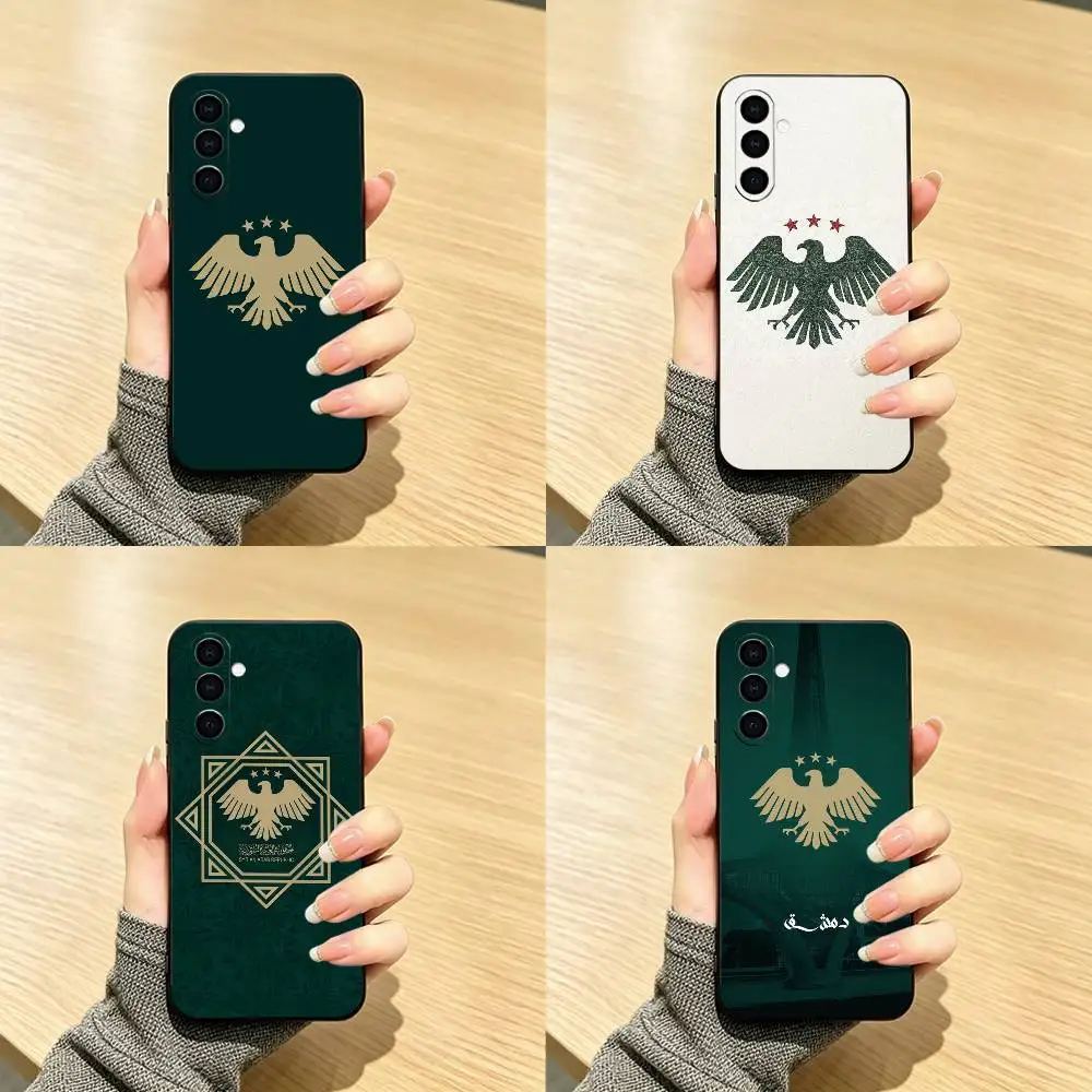 Cool Art SYRIA-A Flag  Phone Case Black Silicone Soft For Samsung Galaxy A73,A72,A71,A70,A53,A52,A51