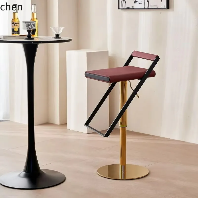 Chair Modern Minimalist Stool Front Desk Cashier Bar Chair With Backrest High Bar StoolN1