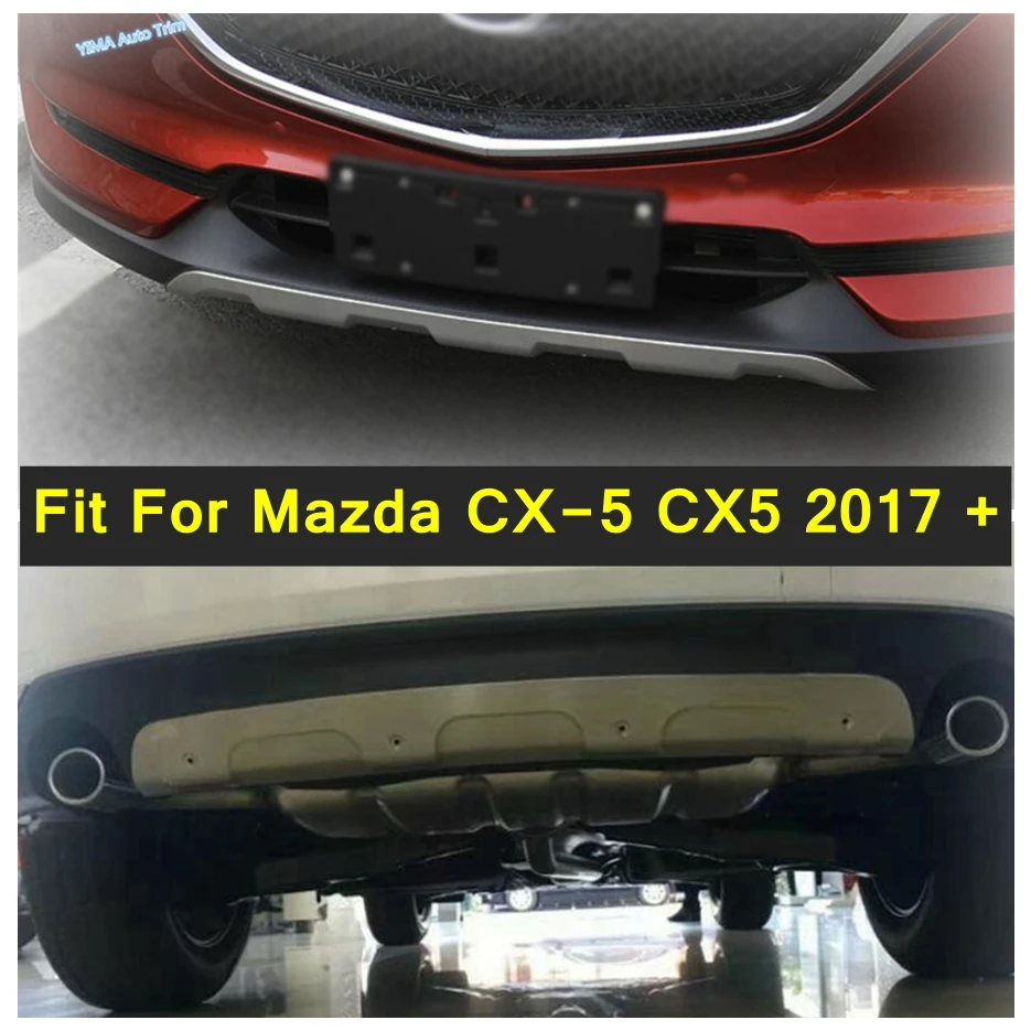 

Lapetus Auto Styling Front & Rear Bumper Plate Guard Cover Trims Protector Accessories 2PCS Fit For Mazda CX-5 CX5 2017 - 2022