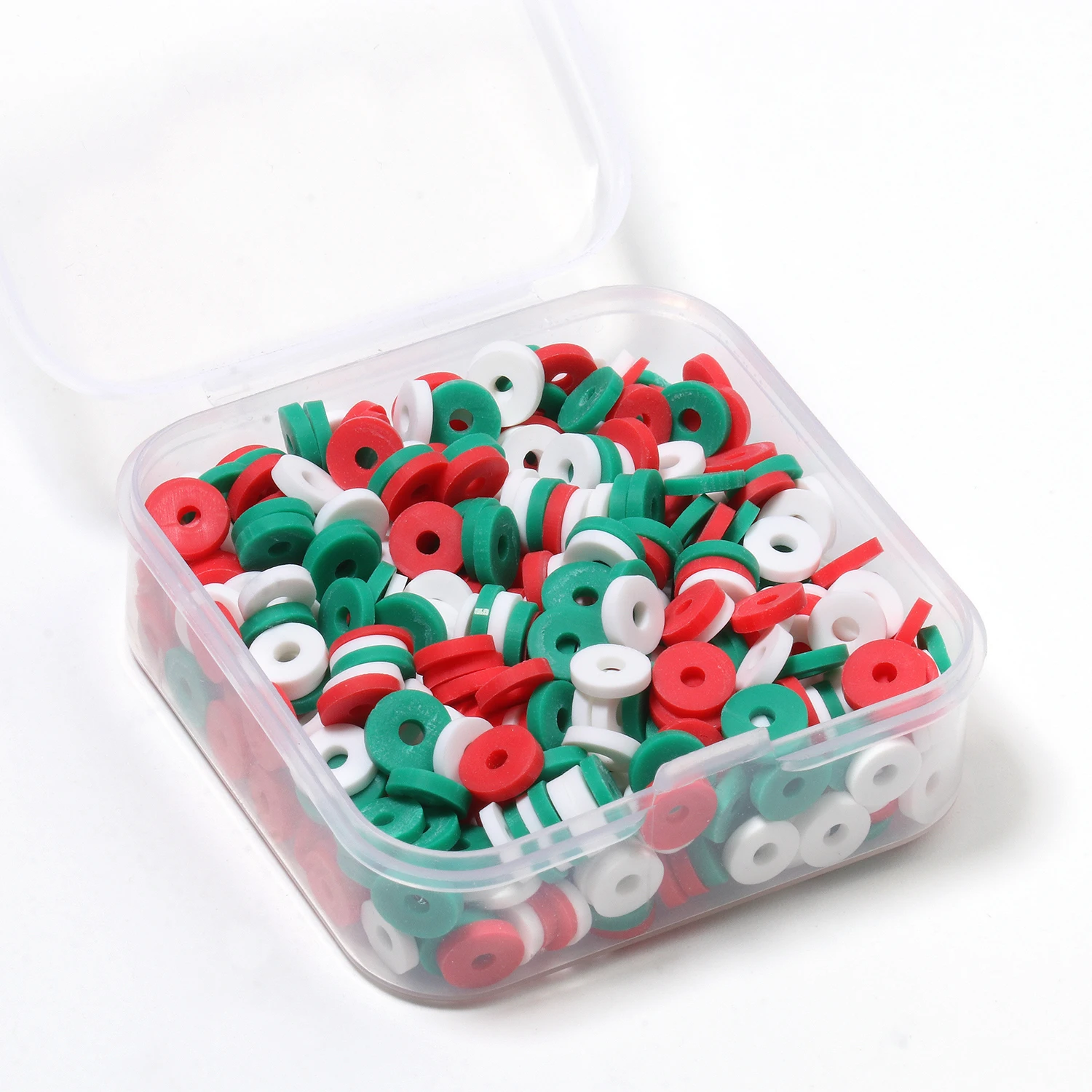 500pcs/box 6mm Polymer Clay Beads Christmas Spacer Rondelle Beads For Making Jewelry Diy Nakelace Bracelet Accessories Wholesale