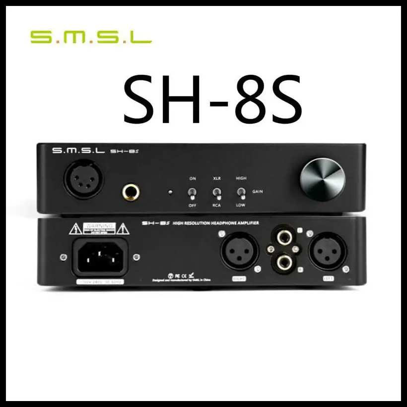 

SMSL SH-8S SH8S Hi-Res Headphone Amplifier 6.35mm RCA XLR Balanced/Unbalanced Gain Adjustable SH8S AMP