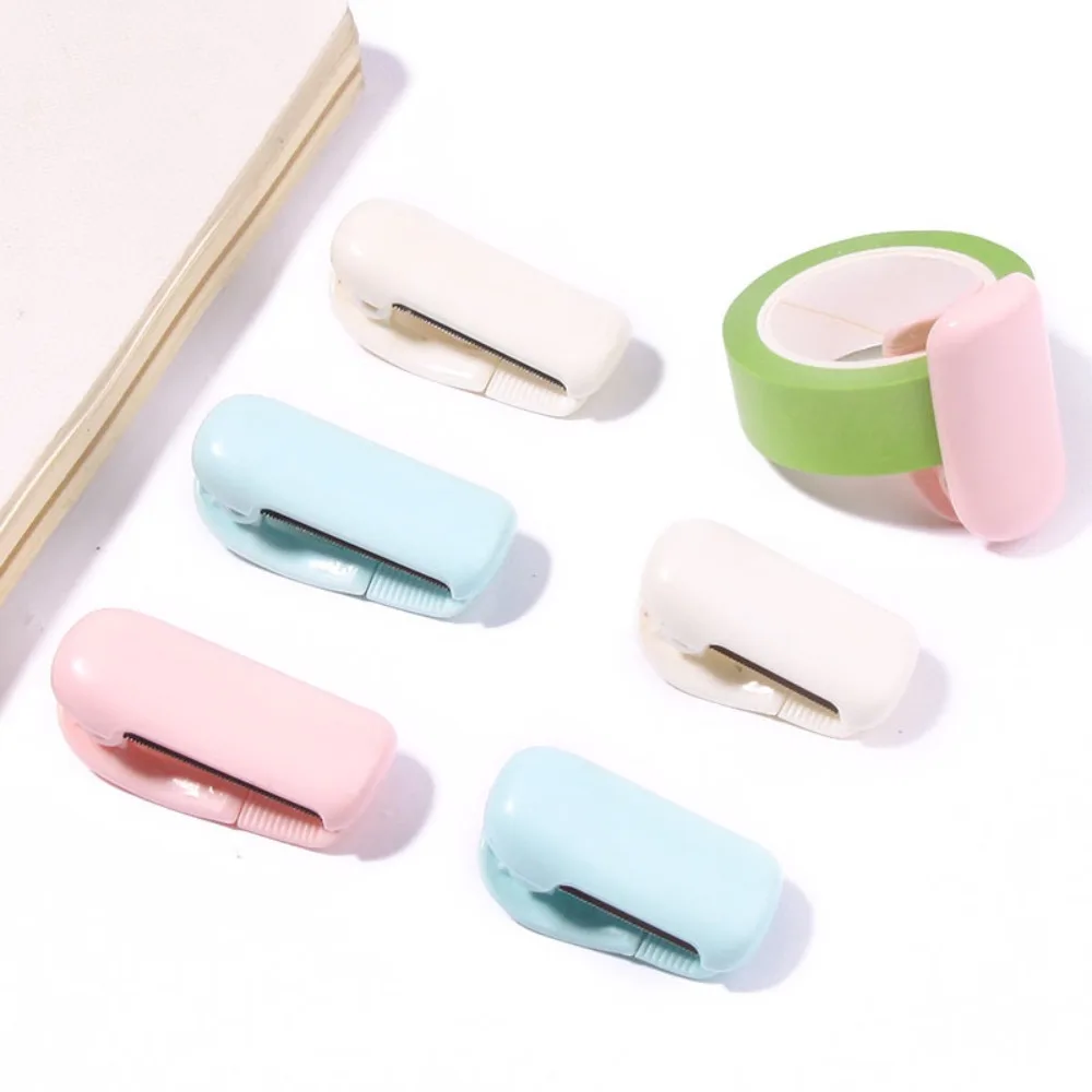 Mini Paper Tape Cutting Clip Tape Cutter Arts DIY Crafts Scrapbooking Tool School Stationery Tape Dispenser Organzier  Portable