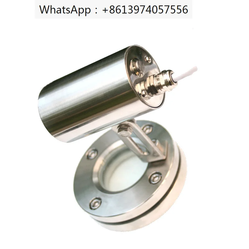 304 stainless steel flange with light, glass mirror with DC24V light, flashlight, flange observation cup