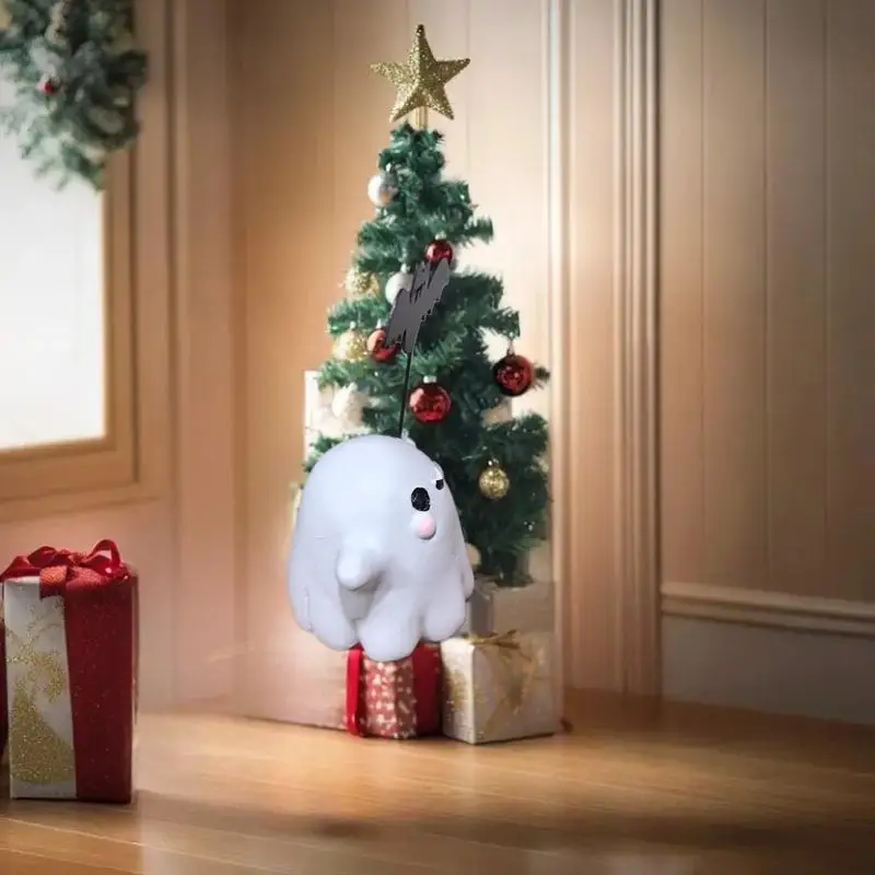 Fantôme d'Halloween amusant à une unité avec accessoire de bureau chauve-souris, cadeau de fête, fantôme miniature au format des doigts