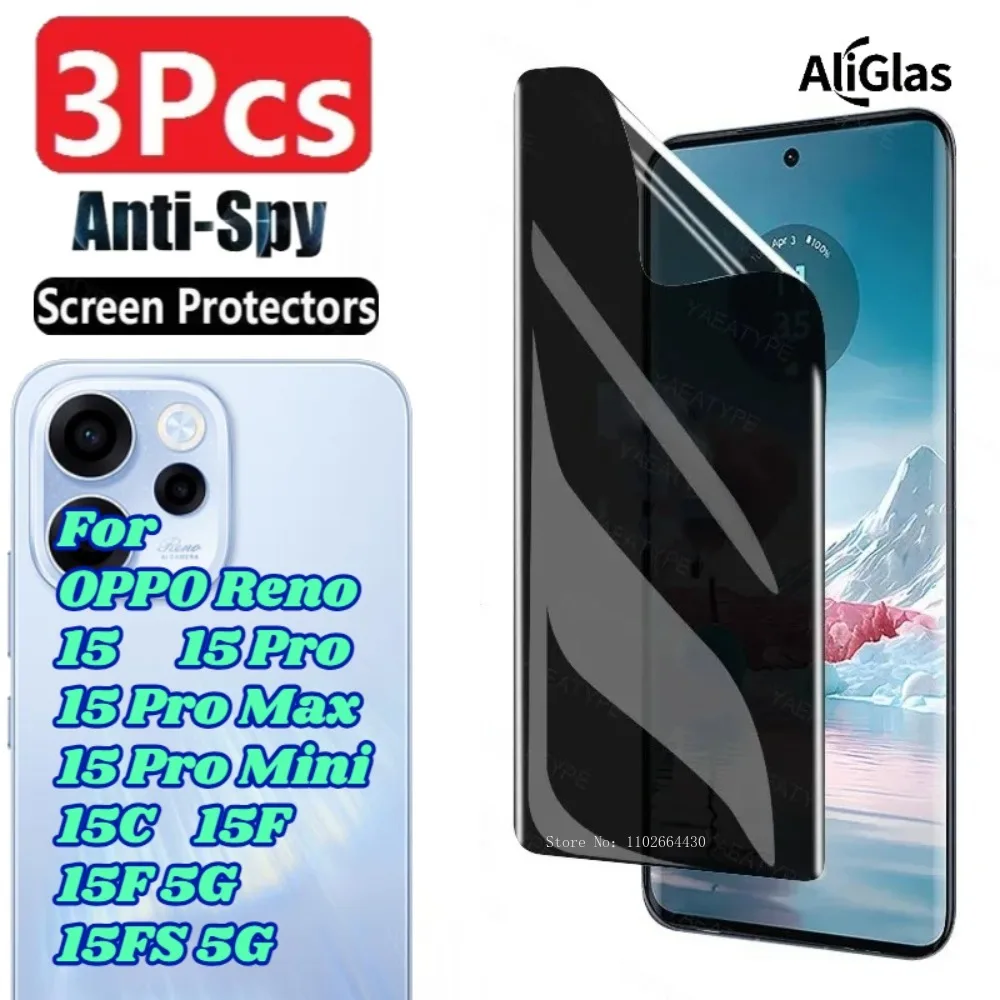 

3 шт. мягкая гидрогелевая пленка с защитой от подглядывания для OPPO Reno 15FS 15F 5G 15C, защитная пленка для экрана OPPO Reno 15 Pro Max 15 Pro Mini