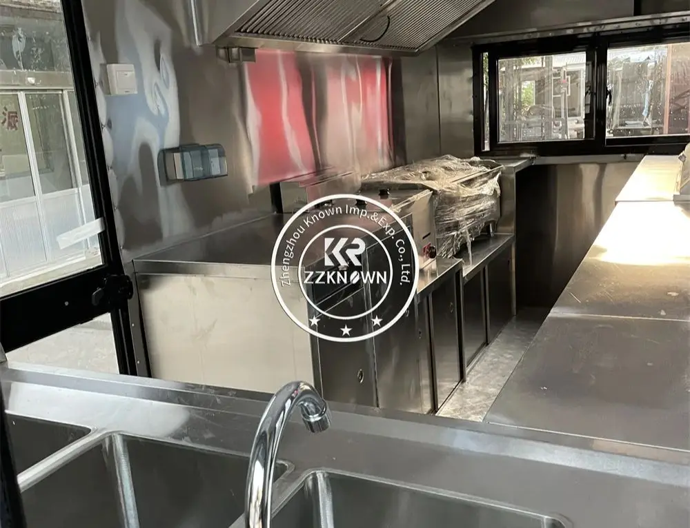 Reboque De Fast Food, Caminhão De Cachorro Quente, Pizza, Sorvete, Quiosque, Totalmente Equipamentos De Cozinha, Van para Venda