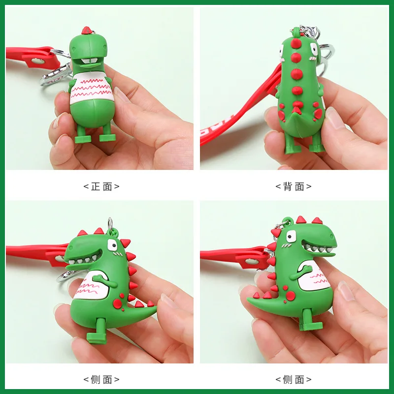 2025 minso silicone soft rubber little dinosaur cartoon animal figurine keychain pendant creative
