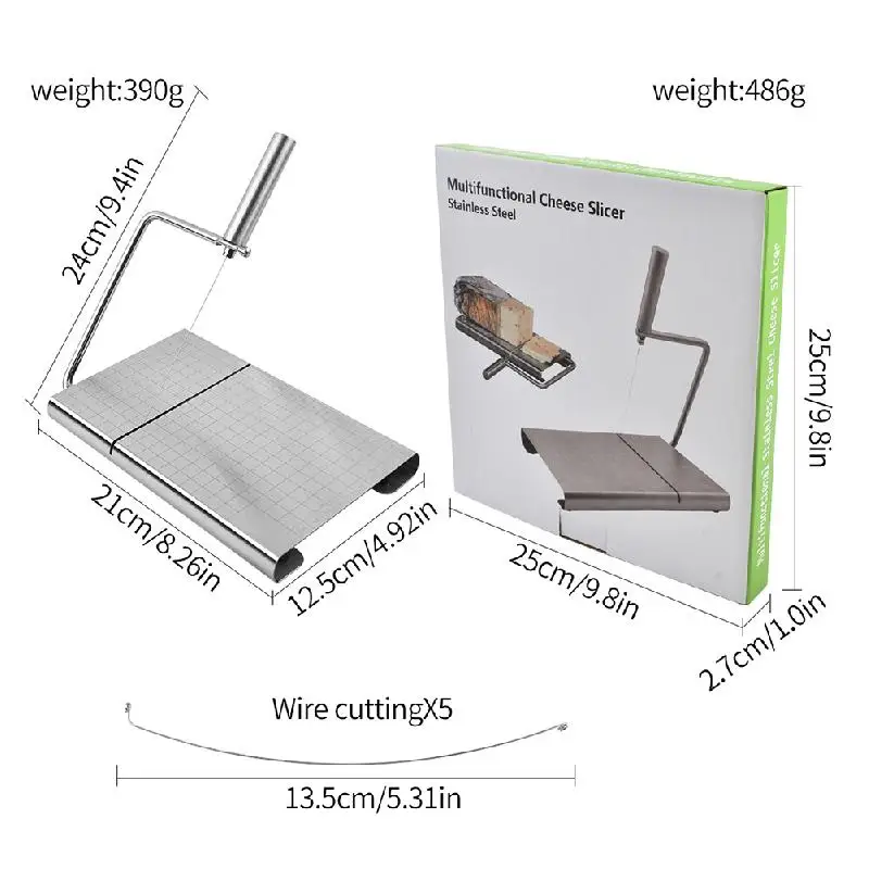 Cheese Slicer Multipurpose Cutter For Block Cheese Butter Fruits No Installation Required Kitchen Gadget Sausages Cutting Board