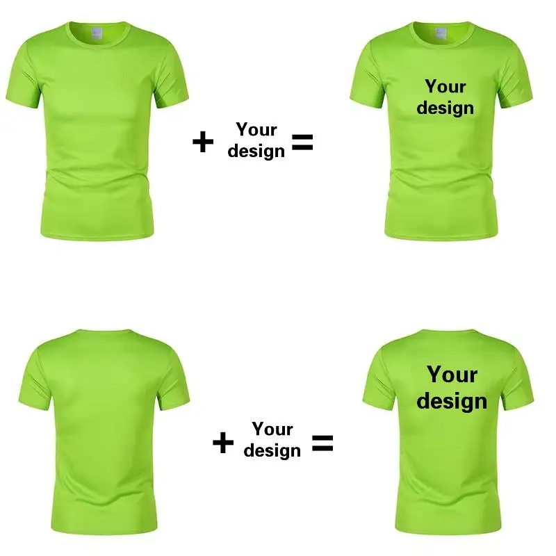 Quick Dry Clothes Marathon Oversized T-shirt Custom Logo Running Sports Short Sleeve Work Advertising Shirt Gym Tops Printed