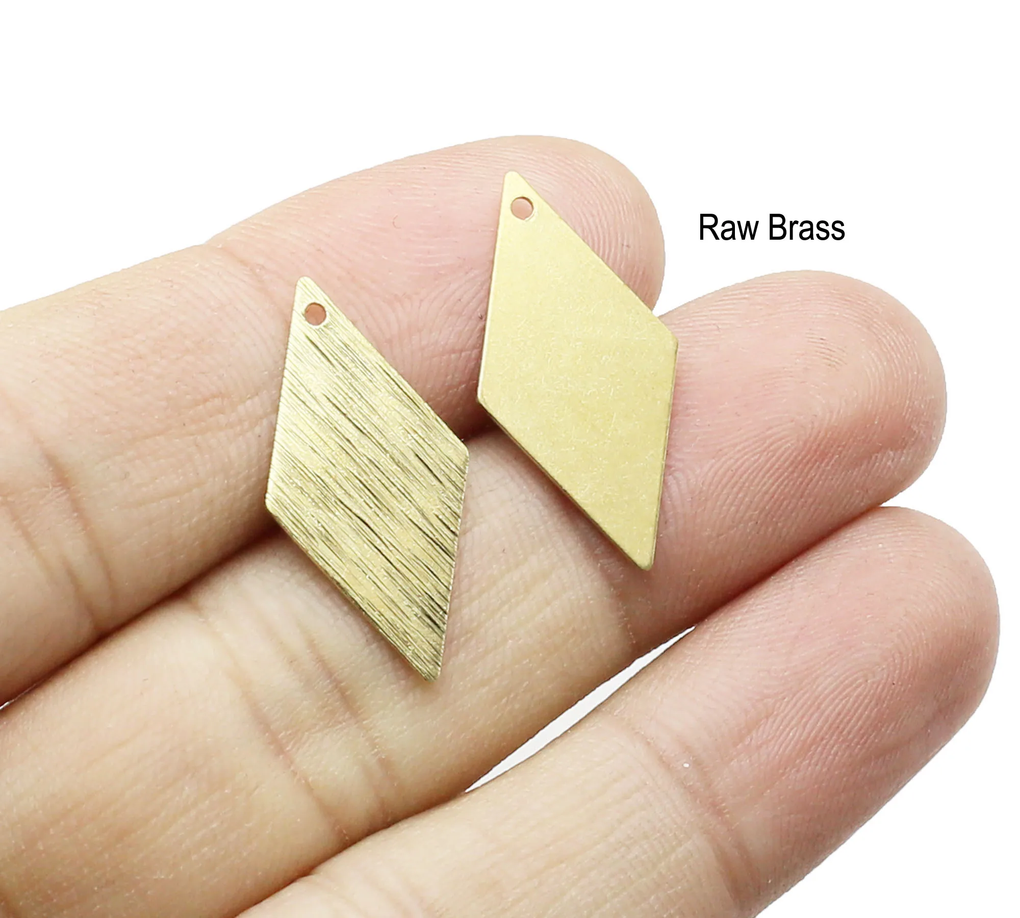 30pcs Textured Rhombus Charm, Brass Charm For Jewelry Making, Geometric Earring Findings, 26x13.4mm, Jewelry Supply - R716 R1746