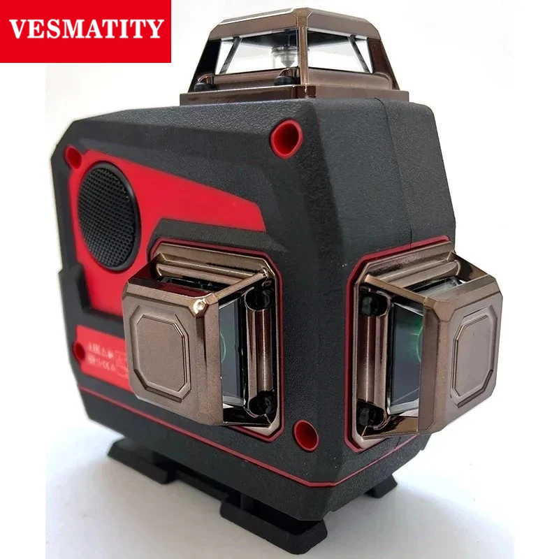 VESMATITY 2026 High Precision Green Cross Line Laser Level 360° Self Leveling Portable Wall Mount Measuring Tool