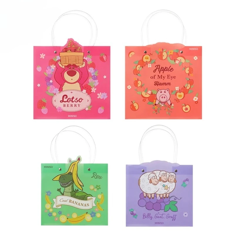 

Disney Strawberry Bear Cartoon Tote Bag Portable Storage Plastic Gift Bag Souvenir Bag Hamm Hugs the Dragon Shepherdess's Sheep