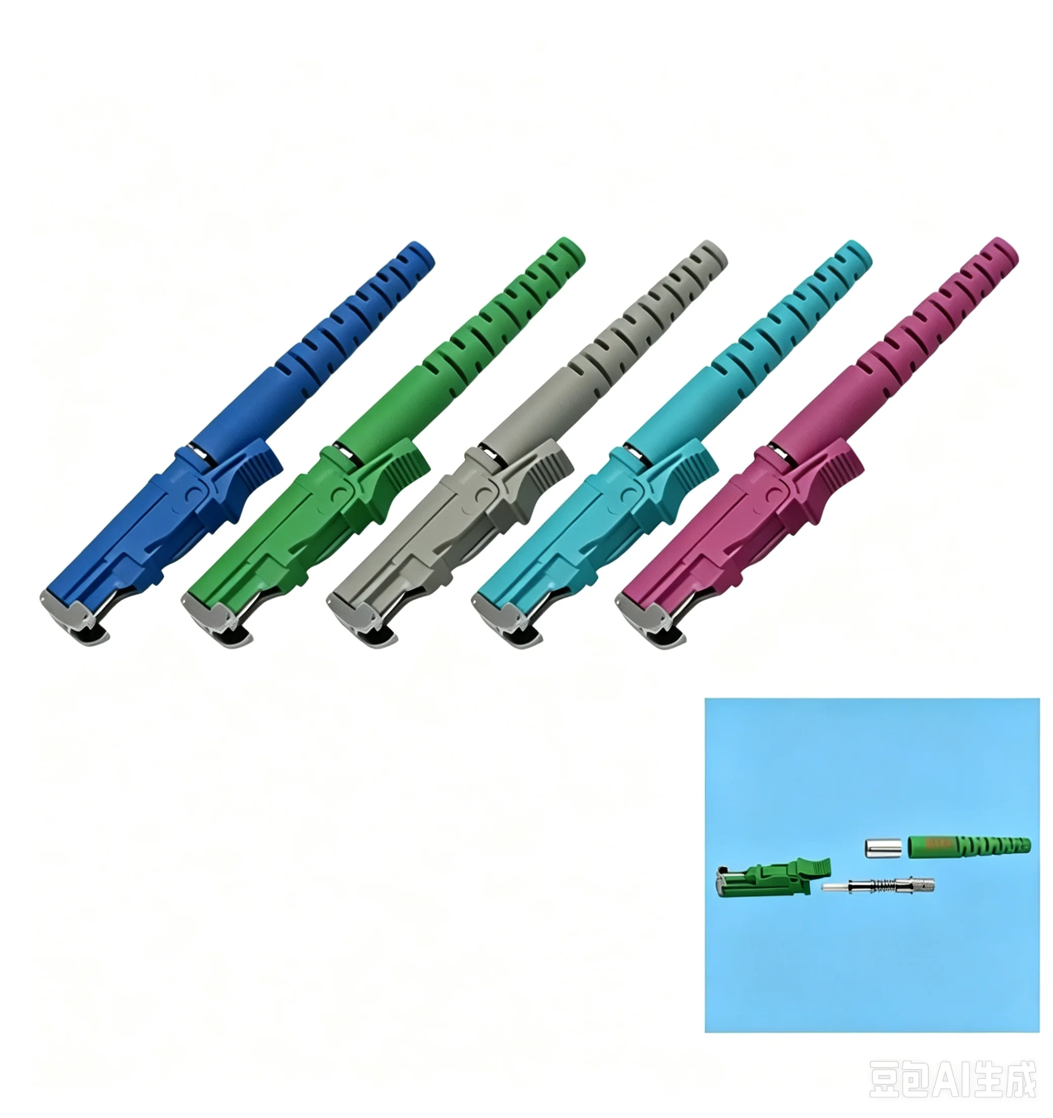 E2000 fiber connector kit 10pcs with ferrule UPC APC made in China ftth accessories with metal shutter factory ELINK