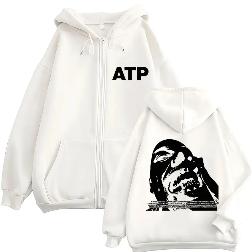 مغني الراب NSQK ATP FM ألبوم جولة الراديو 2025 سترة هودي الرجال الملابس روك الهيب هوب القوطية سستة البلوز موضة المتضخم هودي #2