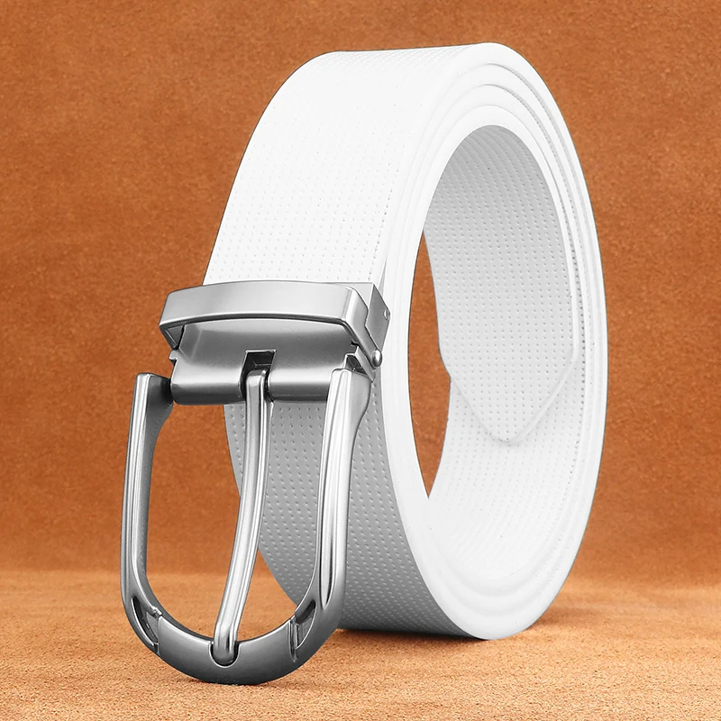Casual belts men designer pin buckle high quality genuine leather brand luxury young boys jeans ceinture homme