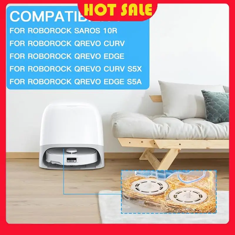 

Needful Mop Cloths With Replacement Holder,For Roborock Qrevo Curv/Qrevo Edge Robot Vacuum Cleaner Replacement Parts