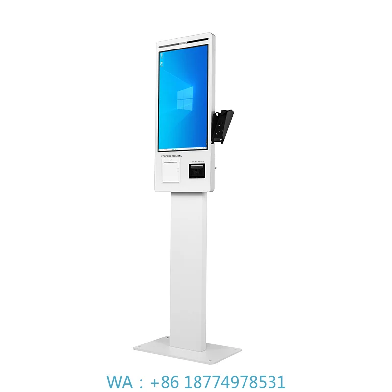 Order Kiosk POS System Self Pay Machine Payment 21.5 Inch Touch ScreenOrdering Fast Food Restaurant Self Service