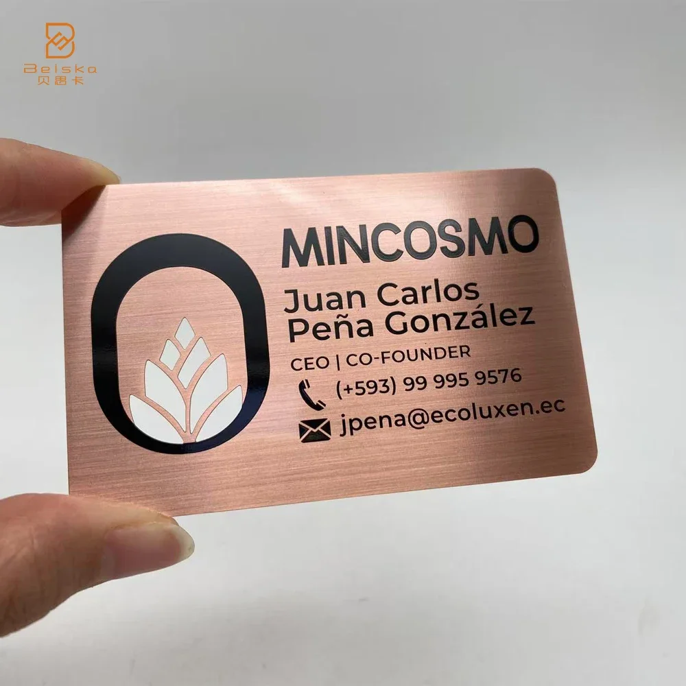 

Нержавеющая сталь, медь, печать логотипа, QR-код, членство, лояльность, металлическая визитная карточка