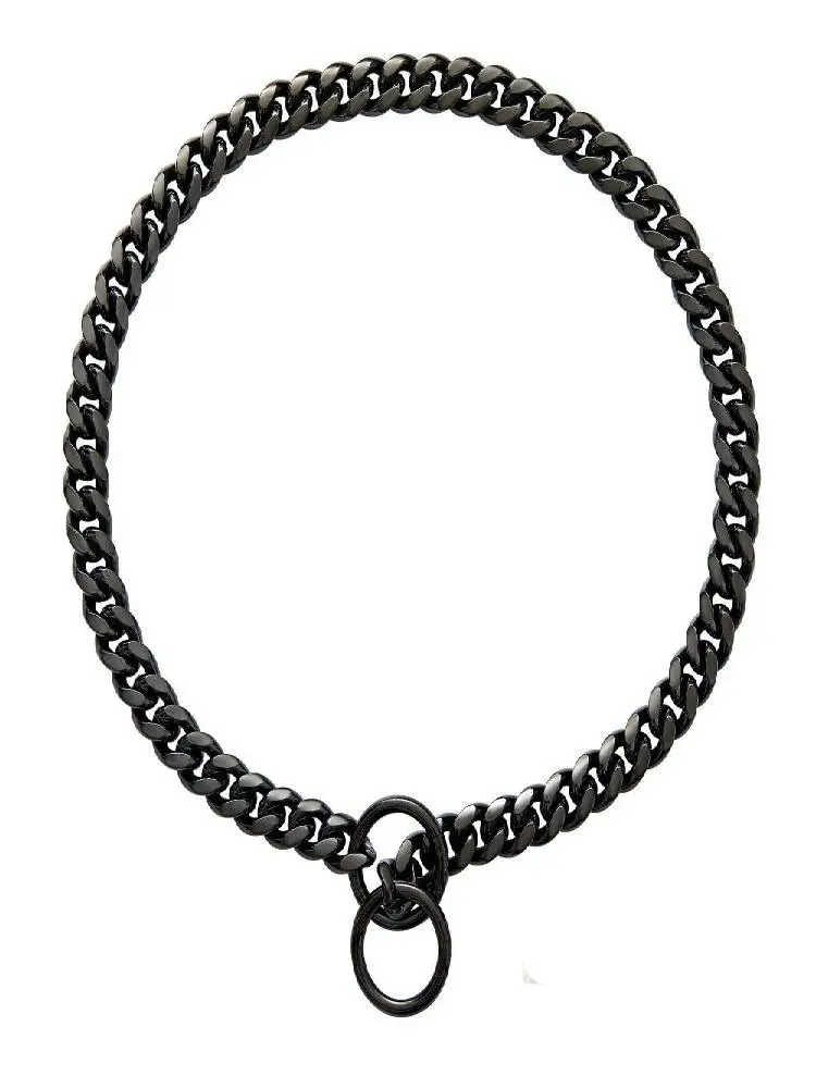 Collier en acier inoxydable Stout, chaîne cubaine métallique pour chien de compagnie, chaîne dorée