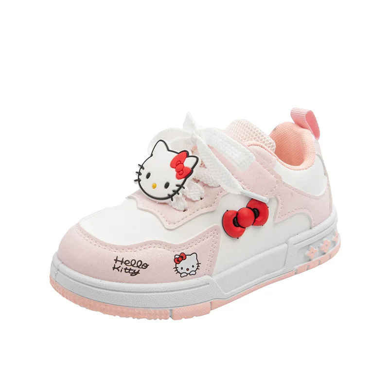 

Girls Shoes 2026 Spring New Board Shoes Children's Cartoon Sports Casual Shoes Flat Cute School Style Little White
