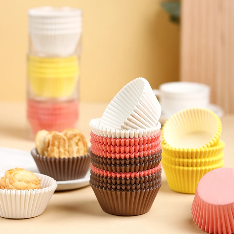 100PCS Cupcake Moulds Paper Cupcake Liners Muffin Cupcake Holder Disposable Greaseproof Baking Dessert Cake Cup Mold