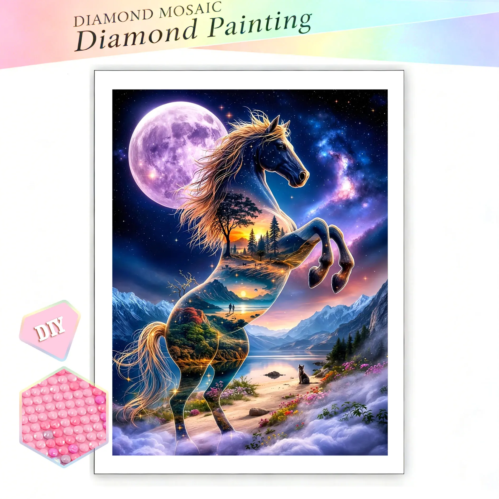 EverShine Neuheiten 2026 Diamantmalerei Pferd Sternenhimmel Diamantstickerei Tier-Landschaft Komplettes Set Geschenk