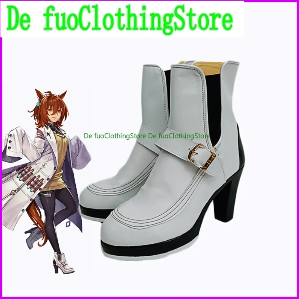 DefuoClothing Uma Musume Air Groove Cosplay Sapatos Cavalo Menina Personagem Botas Halloween Carnaval Festa Trajes Acessórios Sapatos
