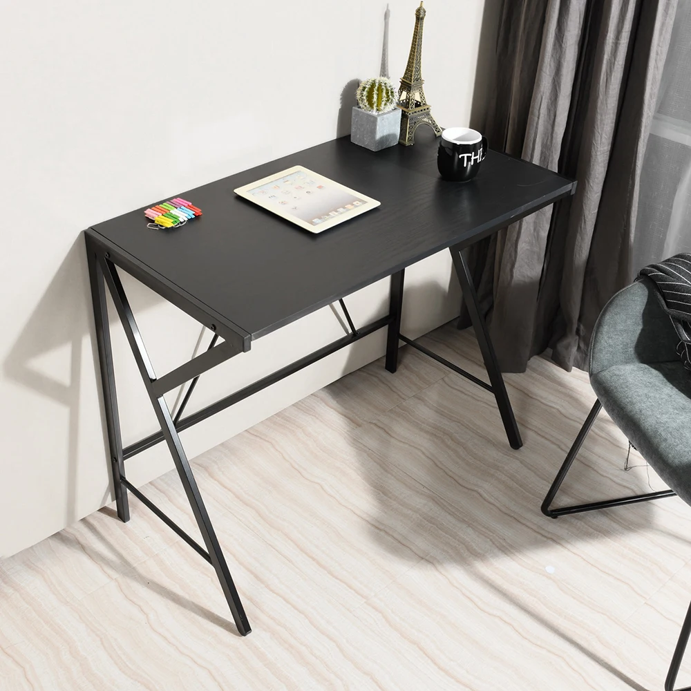 Simple and modern K-shaped metal frame table practical home special office furniture study table suitable for bedroom, study